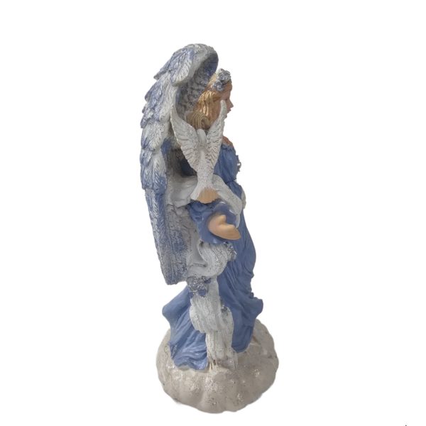 Vintage 1999 Angels by Lincolnshire Angel w/ Dove Resin Figurine 9 Inch
