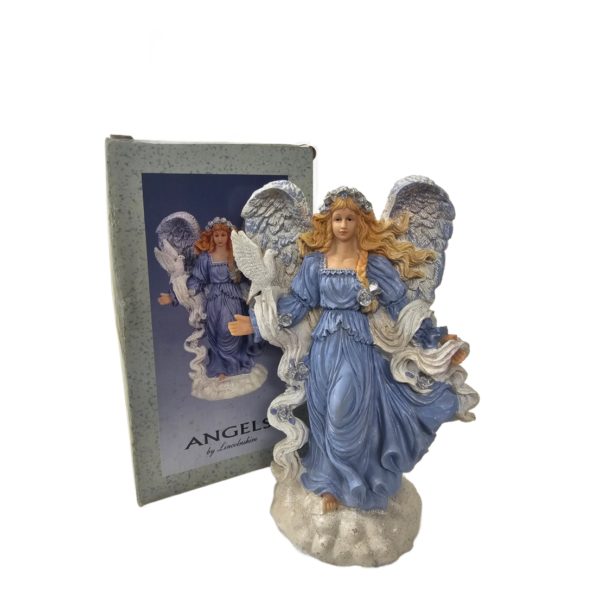 Vintage 1999 Angels by Lincolnshire Angel w/ Dove Resin Figurine 9 Inch
