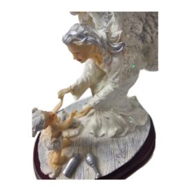 Vintage 2000 Angels by Lincolnshire Guardian Angel Playing w/ Baby Resin Figurine 6 Inch