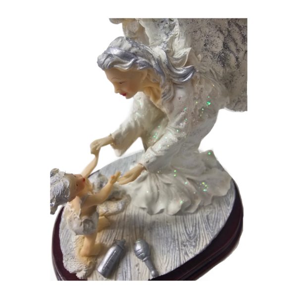 Vintage 2000 Angels by Lincolnshire Guardian Angel Playing w/ Baby Resin Figurine 6 Inch