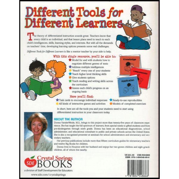 Different Tools for Different Learners: Language Arts Activities to Start Using Today! Grades K-5 (Paperback)