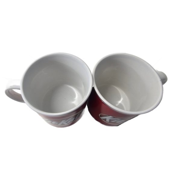 Hershey Kit Kat Candy Bar Red White Coffee Mug 11oz Set of 2 Vintage By Galerie
