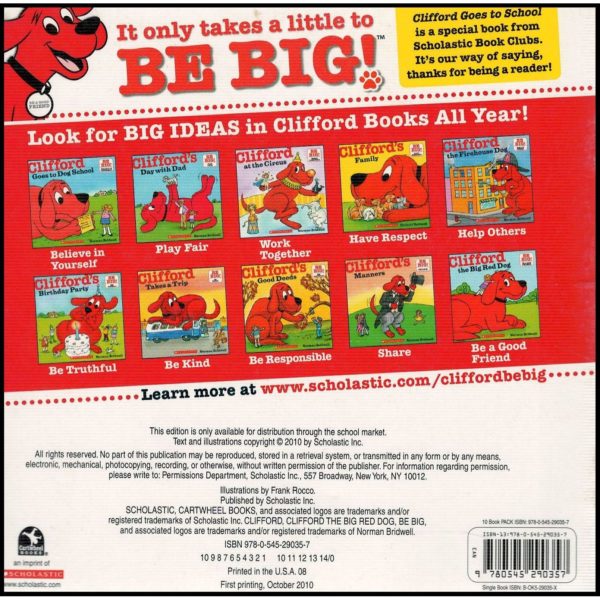 Clifford Goes To Dog School (4x4) (Paperback)