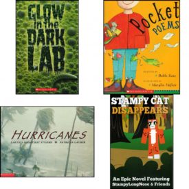 Children's Fun & Educational 4 Pack Paperback Book Bundle (Ages 6-12): Glow in the Dark Lab  by Kirsten Hall,Lawrence Myers Pocket Poems  by Bobbi Katz Hurricanes  by Patricia Lauber Stampy Cat Disappears  by Griffin Mosley