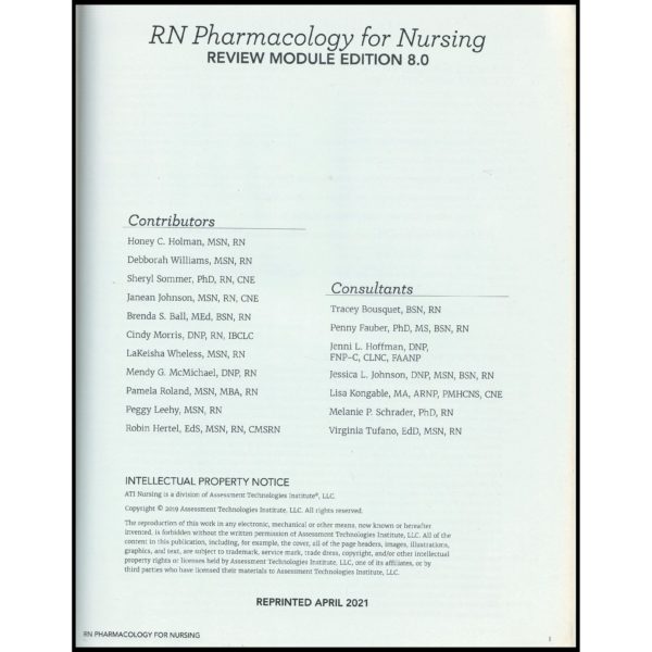 Content Mastery Series:  RN Pharmacology for Nursing: Edition 8. 0 (Paperback)