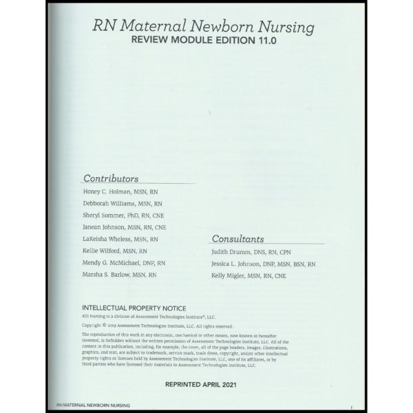 Content Mastery Series: RN Maternal Newborn Nursing Edition 11. 0 (Paperback)