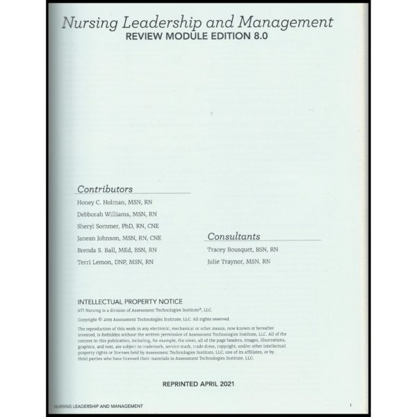 Content Mastery Series:  Nursing Leadership and Management: Edition 8.0 (Paperback)