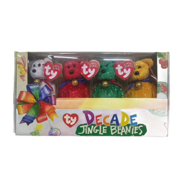 Assorted Ty Beanie Baby 4 Pack Bundle: Ty Jingle Beanies: 2001 Holiday Teddy the Bear  TY Jingle Beanie Baby - ZERO the Penguin 4 inch TY Jingle Beanie Babies - Set of 4 DECADE Bears Complete Boxed Set TY Jingle Beanie Baby - DIZZY the Dog 4.5 inch