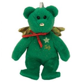 Ty Jingle Beanie Baby: GIFT the Bear (Joy - Green Version) Plush Ornament (5 inch)