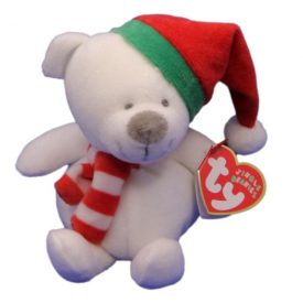 Ty Jingle Beanie Baby: FREEZINGS the Bear Plush Ornament (5 inch)