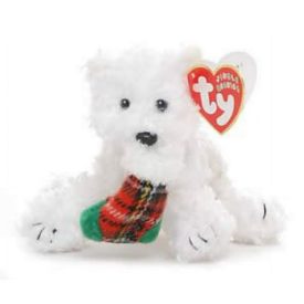 Ty Jingle Baby Beanie: PRESENTS the White Terrier Dog Plush Ornament (4 inch)