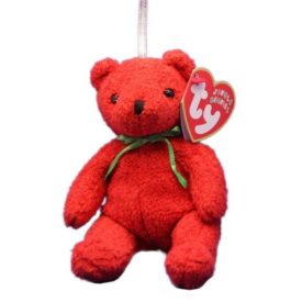 TY Jingle Beanie Baby: MISTLETOE the Bear Ornament (4 inch)
