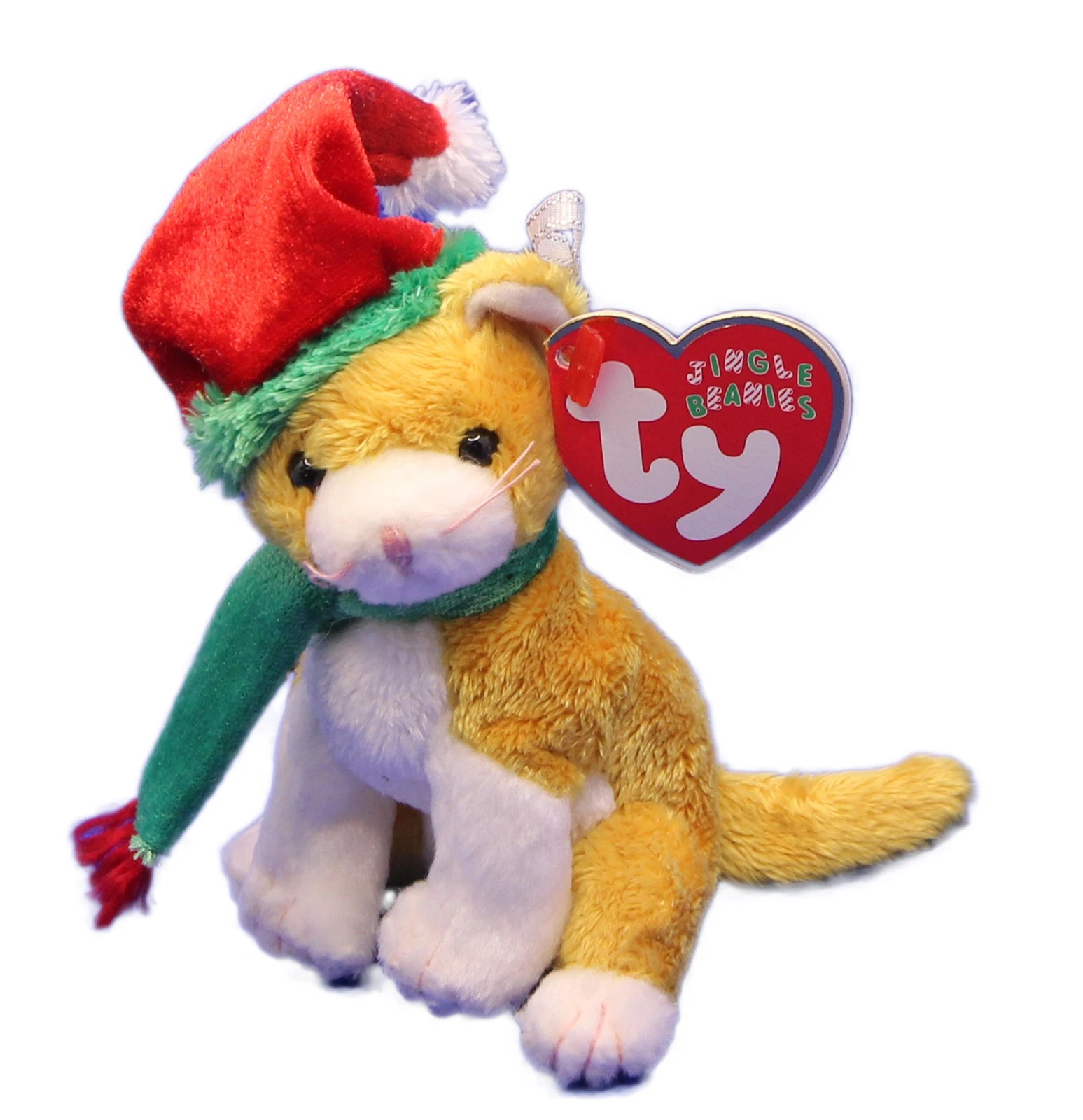 Ty Baby Beanie: JANGLE The Holiday Cat Plush Ornament (4 inch)