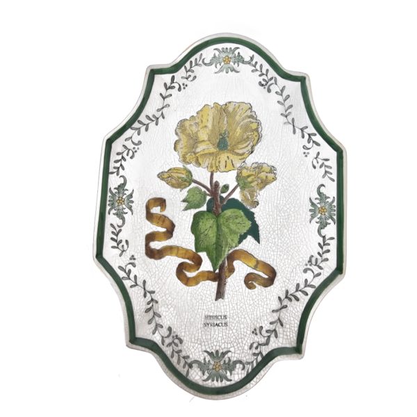 Vintage 1990's Earthenware Botanical English Country Decorative Wall Hanging Plate Set of 4