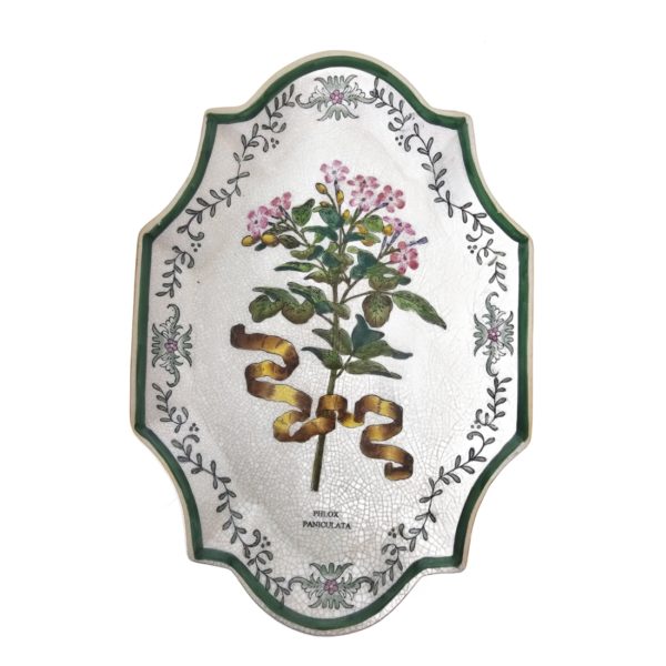 Vintage 1990's Earthenware Botanical English Country Decorative Wall Hanging Plate Set of 4