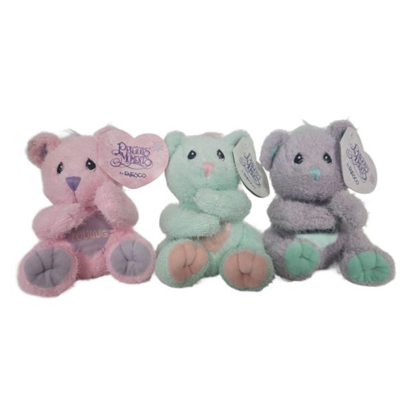 2000 Precious Moments "Loving, Caring, Sharing" Set of 3 Bears 6 Inch