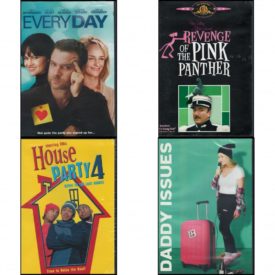 DVD Comedy Movies 4 Pack Fun Gift Bundle: Every Day  Revenge of the Pink Panther  House Party 4: Down to the Last Minute  Daddy Issues 2020