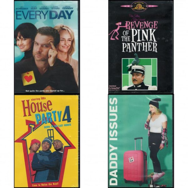 DVD Comedy Movies 4 Pack Fun Gift Bundle: Every Day  Revenge of the Pink Panther  House Party 4: Down to the Last Minute  Daddy Issues 2020