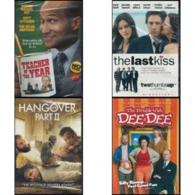DVD Comedy Movies 4 Pack Fun Gift Bundle: Teacher of the Year  The Last Kiss  The Hangover Part II  Trouble with Dee Dee