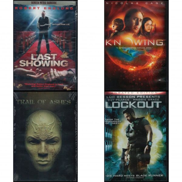 DVD Assorted Movies 4 Pack Fun Gift Bundle: The Last Showing  Knowing  Trail of Ashes  Lockout