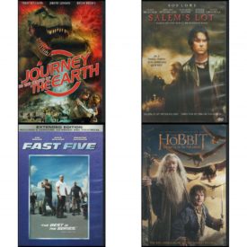 DVD Assorted Movies 4 Pack Fun Gift Bundle: Journey to the Center of the Earth  Salem's Lot - The Miniseries  Fast Five  The Hobbit: The Battle of the Five Armies  + UltraViolet