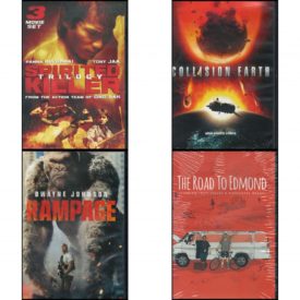 DVD Assorted Movies 4 Pack Fun Gift Bundle: Spirited Killer: Trilogy  Collision Earth  Rampage  The Road to Edmond