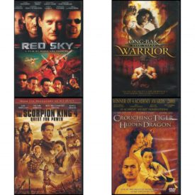 DVD Assorted Movies 4 Pack Fun Gift Bundle: Red Sky  Ong-Bak - The Thai Warrior  The Scorpion King 4: Quest for Power  Crouching Tiger, Hidden Dragon
