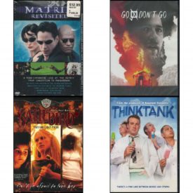 DVD Assorted Movies 4 Pack Fun Gift Bundle: The Matrix Revisited  Go / Don't Go  KatieBird: Certifiable Crazy Person  Think Tank