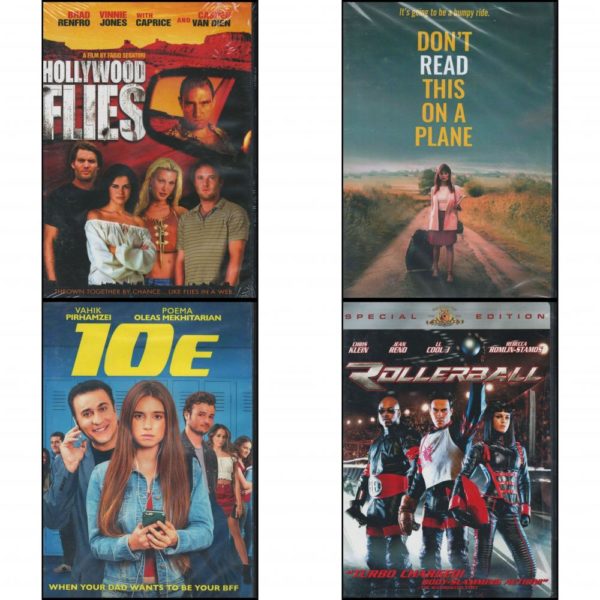 DVD Assorted Movies 4 Pack Fun Gift Bundle: Hollywood Files  Don't Read This on a Plane  10E  Rollerball Special Edition