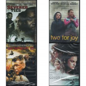 DVD Assorted Movies 4 Pack Fun Gift Bundle: Severed Ties  Two for Joy  Sniper 2  Coyote Lake