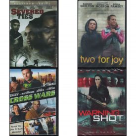 DVD Assorted Movies 4 Pack Fun Gift Bundle: Severed Ties  Two for Joy  Cross Wars  Warning Shot