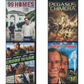 DVD Assorted Movies 4 Pack Fun Gift Bundle: 99 Homes  Pegasus Vs. Chimera  Cross Wars  Gaiam Strange BEDFELLOWS 2004