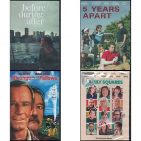 DVD Assorted Movies 4 Pack Fun Gift Bundle: Before/During/After  5 Years Apart  Gaiam Strange BEDFELLOWS 2004  Family Squares
