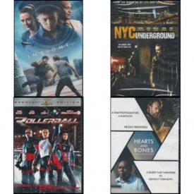 DVD Assorted Movies 4 Pack Fun Gift Bundle: Insight  NYC Underground  Rollerball Special Edition  Hearts and Bones