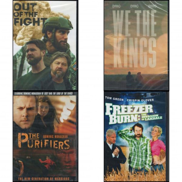 DVD Assorted Movies 4 Pack Fun Gift Bundle: Out of the Fight  We The Kings  The Purifiers  Freezer Burn: Invasion of Laxdale