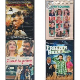 DVD Assorted Movies 4 Pack Fun Gift Bundle: Sniper 2  Family Squares  I Used to Go Here  Freezer Burn: Invasion of Laxdale