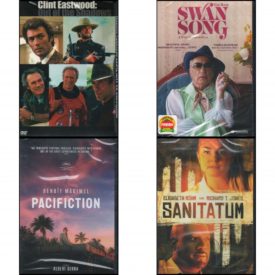 DVD Assorted Movies 4 Pack Fun Gift Bundle: Clint Eastwood - Out of the Shadows  Swan Song  Pacifiction  Sanitatum
