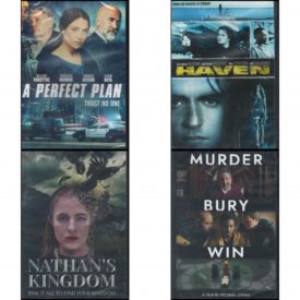 DVD Assorted Movies 4 Pack Fun Gift Bundle: A Perfect Plan  Haven  Nathan's Kingdom  Murder Bury Win