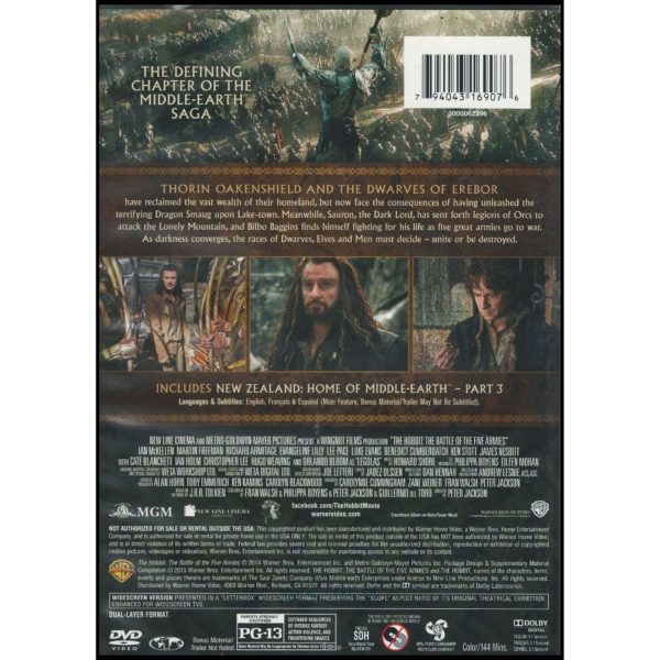 The Hobbit: The Battle of the Five Armies (DVD + UltraViolet) (DVD)