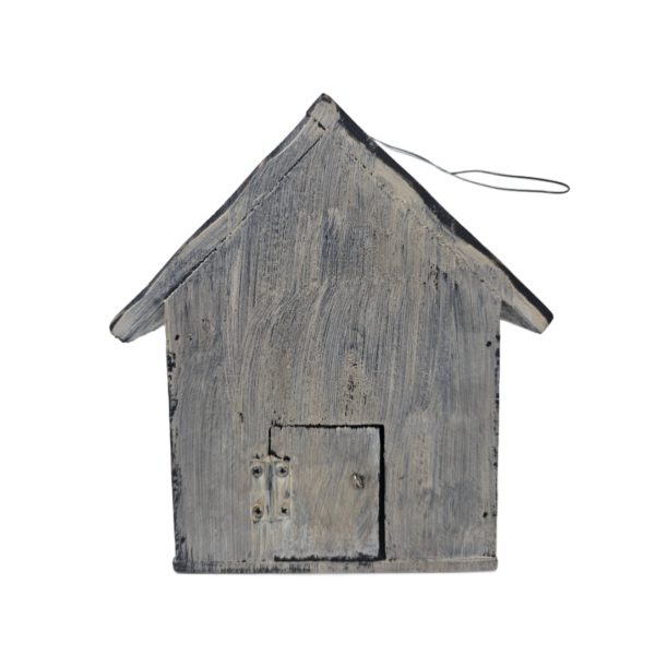 Stars & Stripes Patriotic 4th of July Rustic Wooden Birdhouse w/ Back Door 7 x 5 x 7 Inches