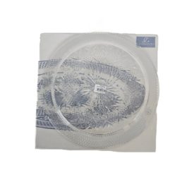 Vintage MIKASA Celebrations Savanna Collection 12.75” Round Crystal Glass Platter France