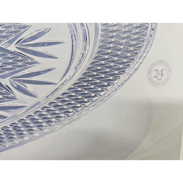 Vintage MIKASA Celebrations Savanna Collection 12.75” Round Crystal Glass Platter France