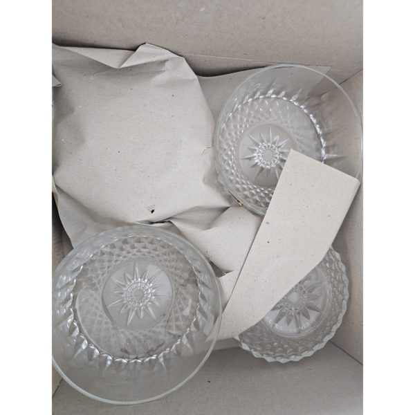 Vintage Arcoroc France Cavalier 7 Piece Glass Salad Bowl Serving Set