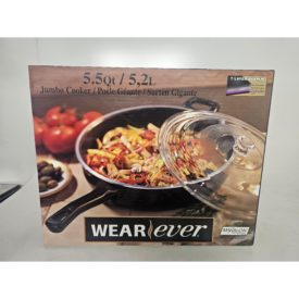 WearEver 5.5 Quart Jumbo Cooker Maxalon X-2000 Skillet Frypan With Glass Lid