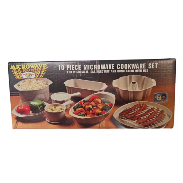 Vintage Nordic Ware Chef Tell 10 Piece Microwave Cookware Set Made In USA