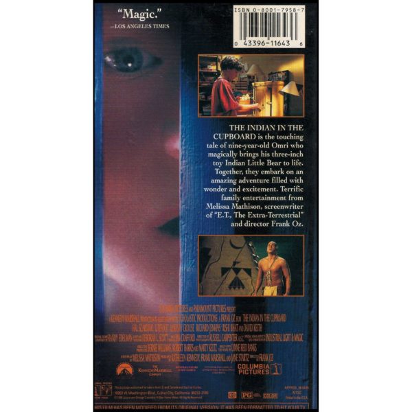 The Indian in the Cupboard (VHS Tape)