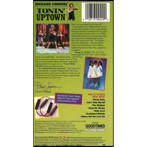 Richard Simmons Tonin' Uptown: An Exciting Upper Body Workout (VHS Tape)