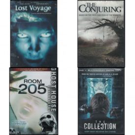 DVD Horror Movies 4 Pack Fun Gift Bundle: Lost Voyage: A Journey into The Heart of Darkness  The Conjuring  Room 205  The Collection