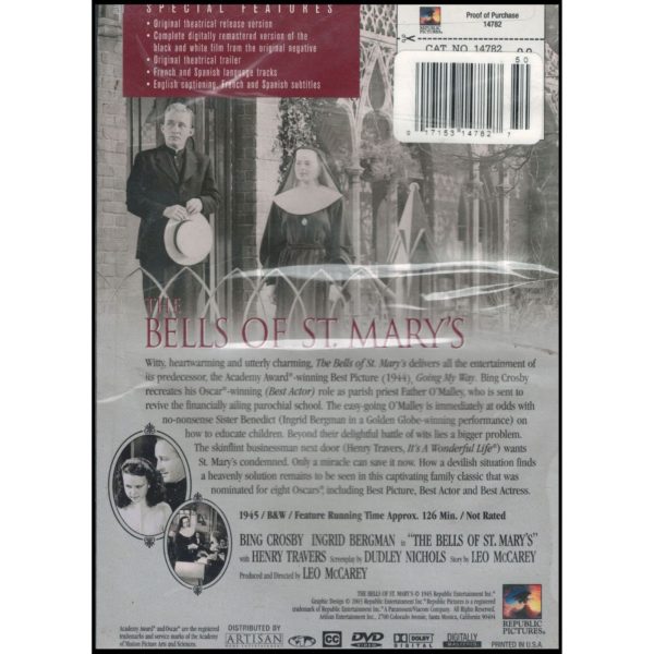 Republic Pictures The Bells of St. Mary's (DVD)