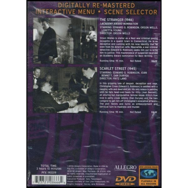 The Edward G. Robinson: 2 Features: The Stranger, Scarlet Street (DVD)